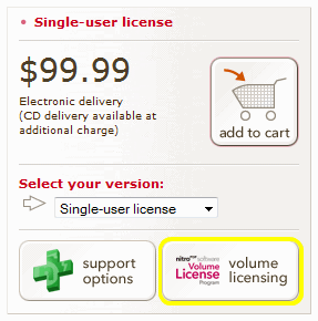 NitroPDF Volume Licensing Option