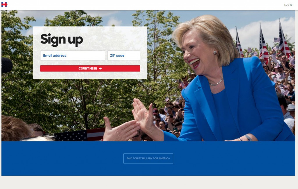 Hillary Clinton — Join page